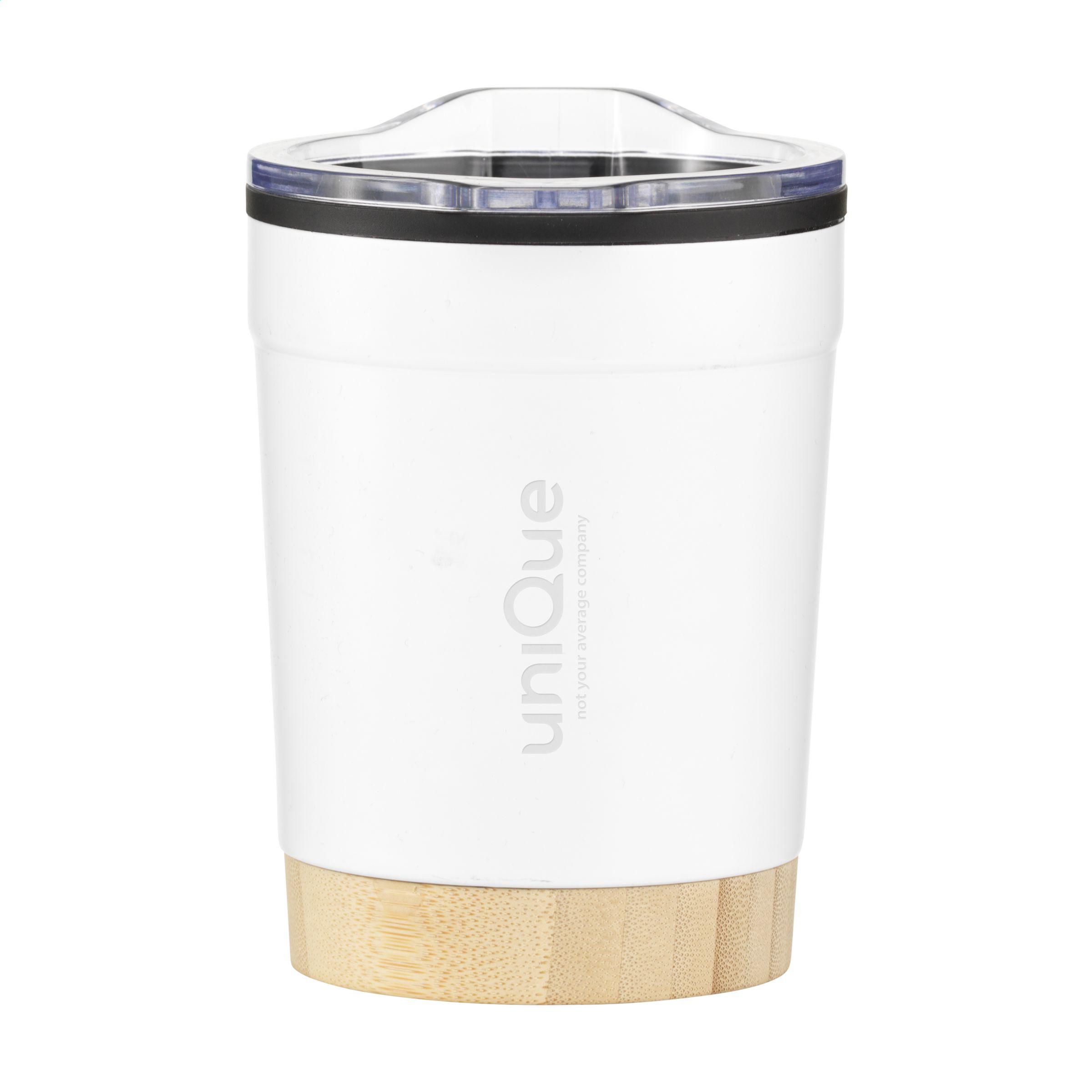 Thermosbeker met bamboe mantel, 350 ml