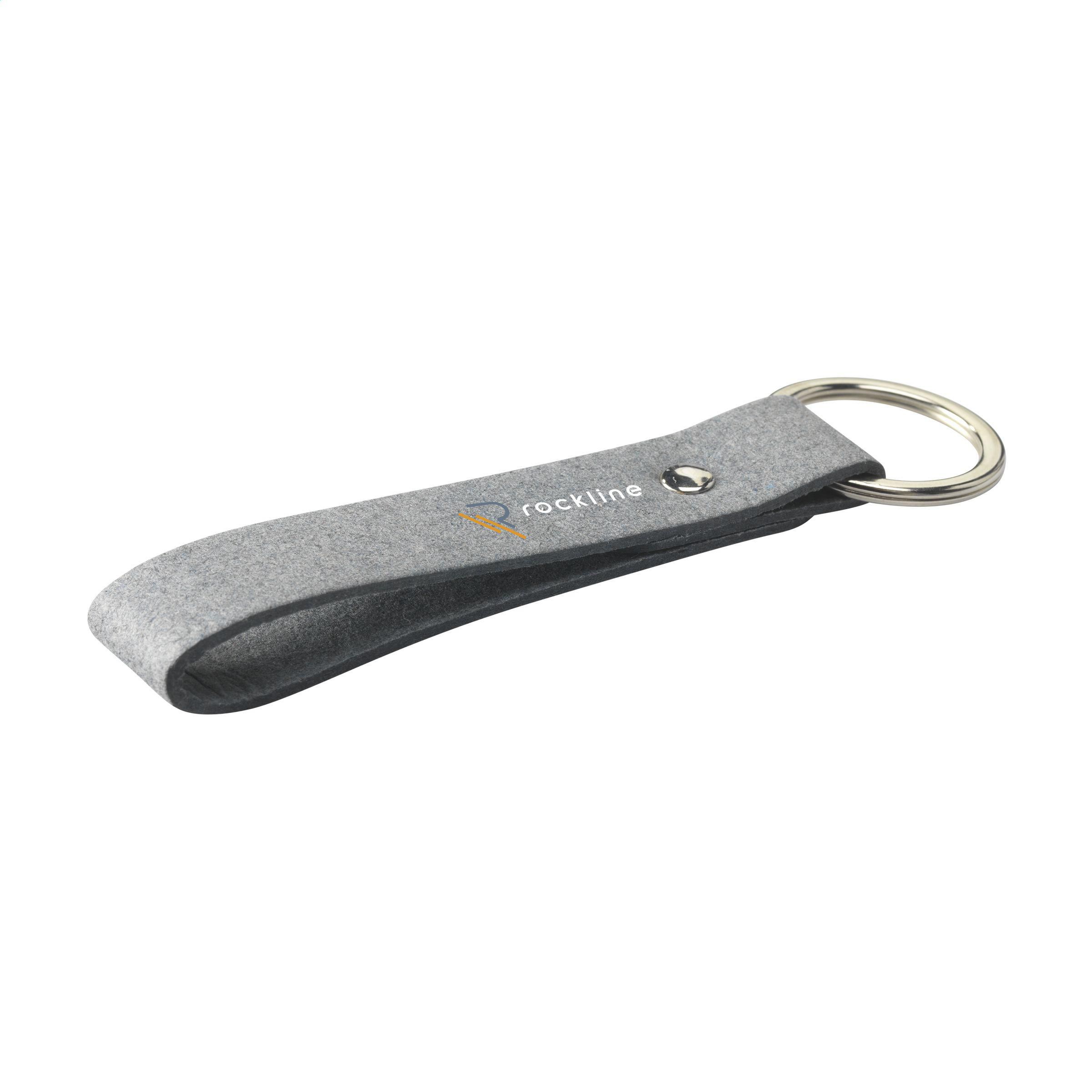 Handgemaakte, recyclebare sleutelhanger