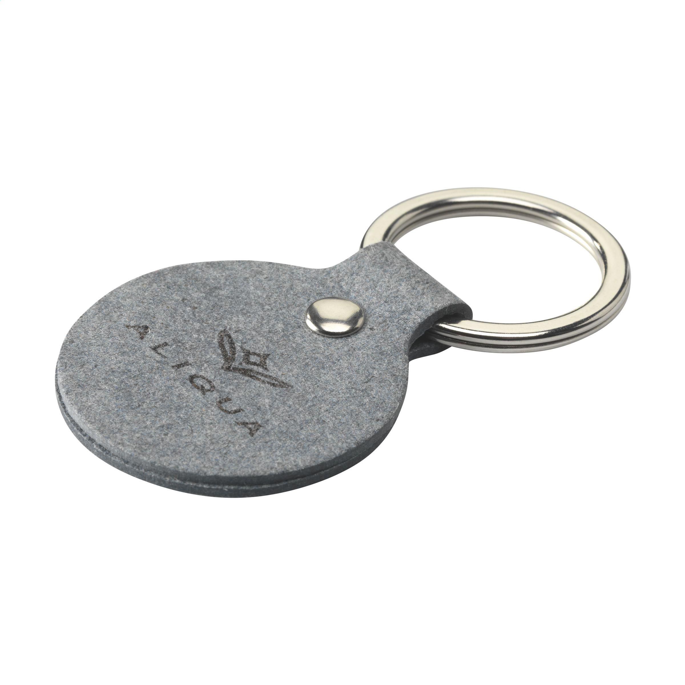 Handgemaakte, recyclebare sleutelhanger