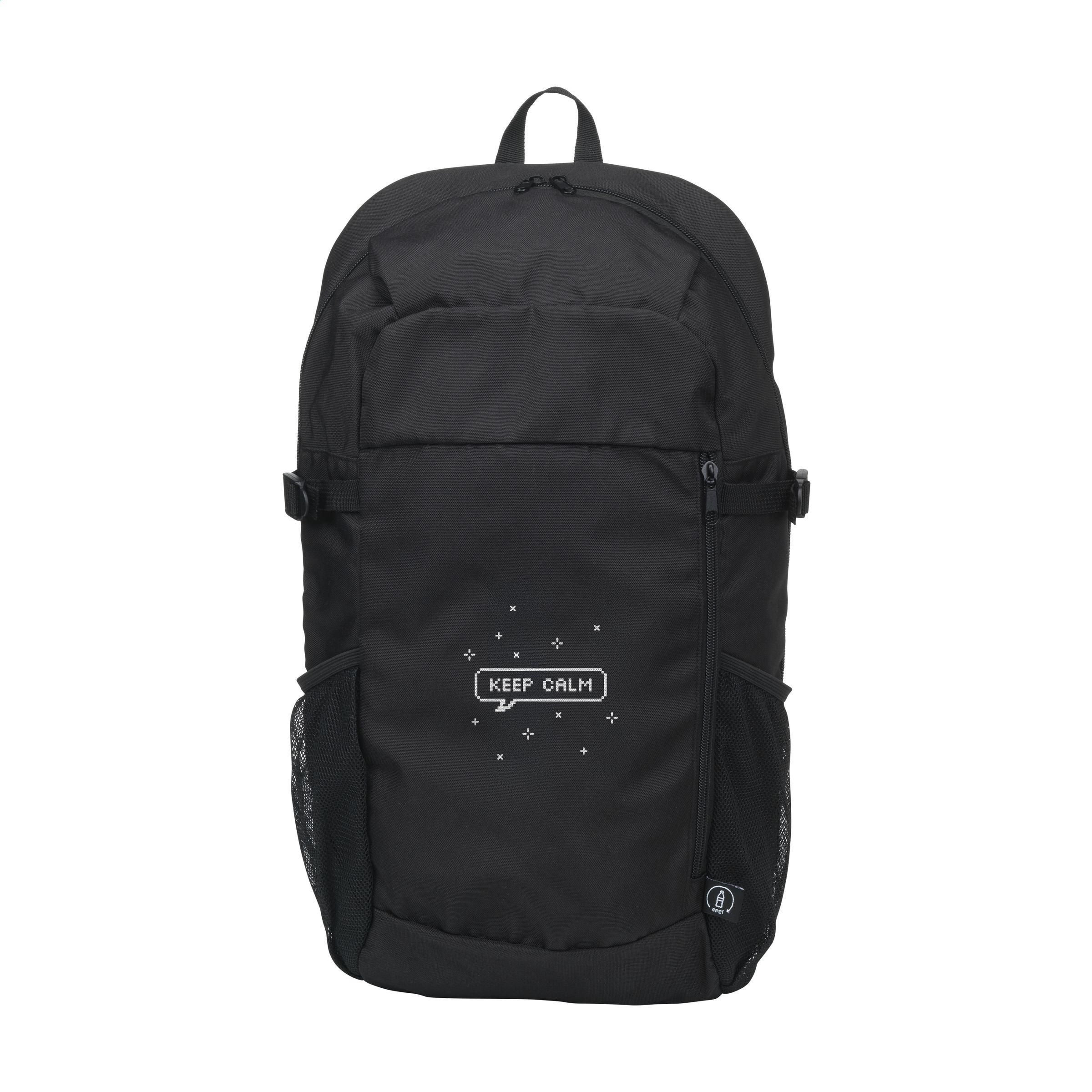 Rugzak van gerecycled polyester, navy of zwart