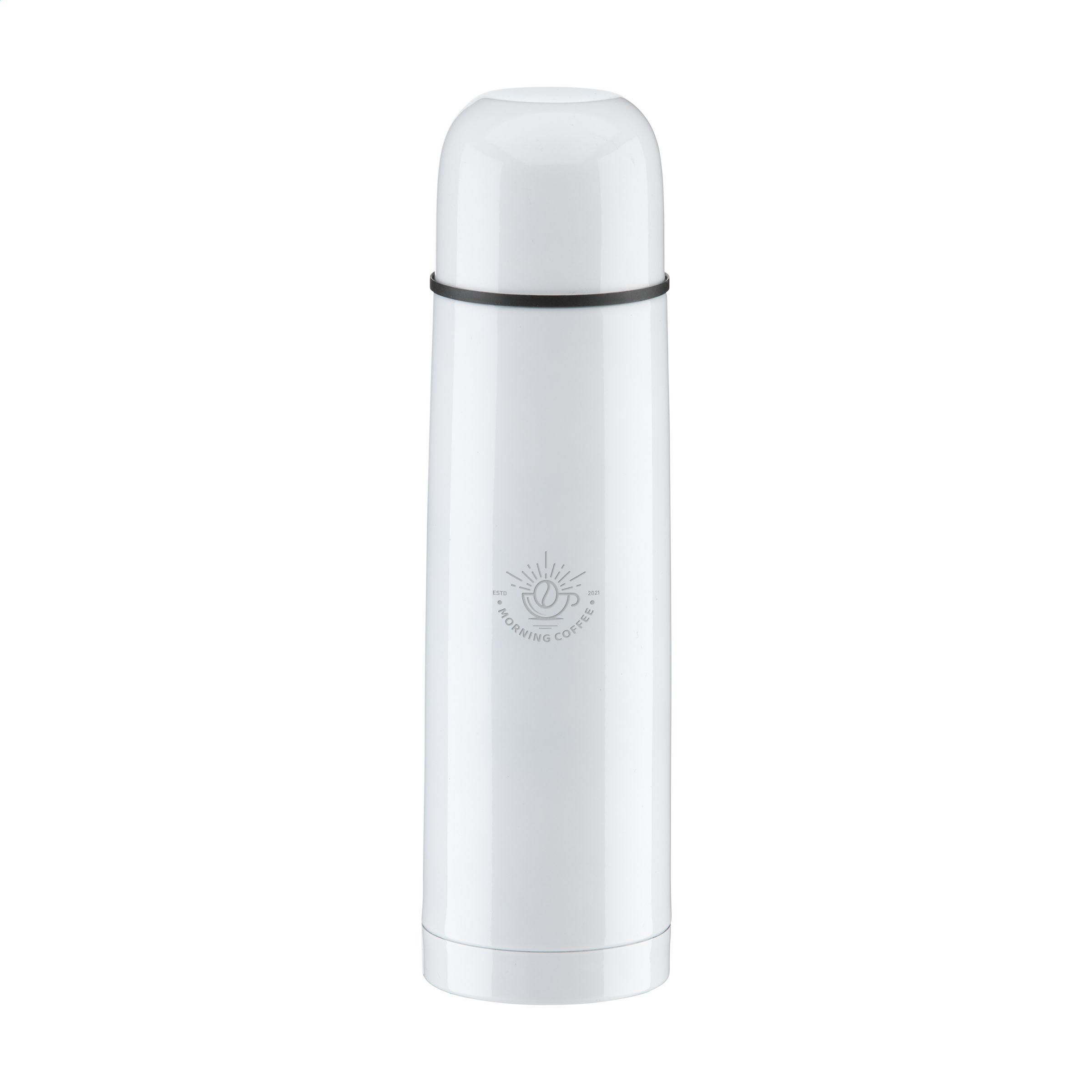 Thermosfles van RVS, 500 ml, metallic blauw of wit