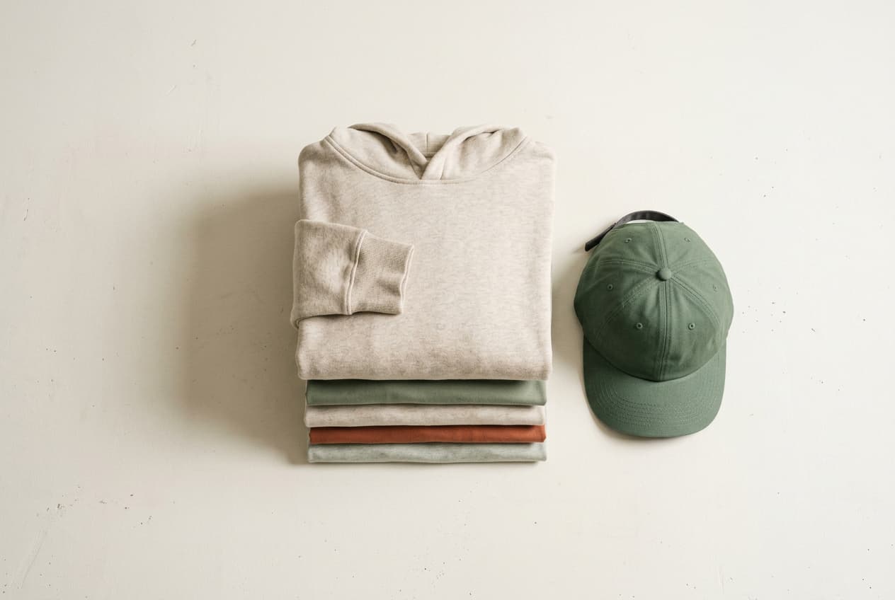 Textiel relatiegeschenken: bedrukte t-shirts, hoodie en cap met logo