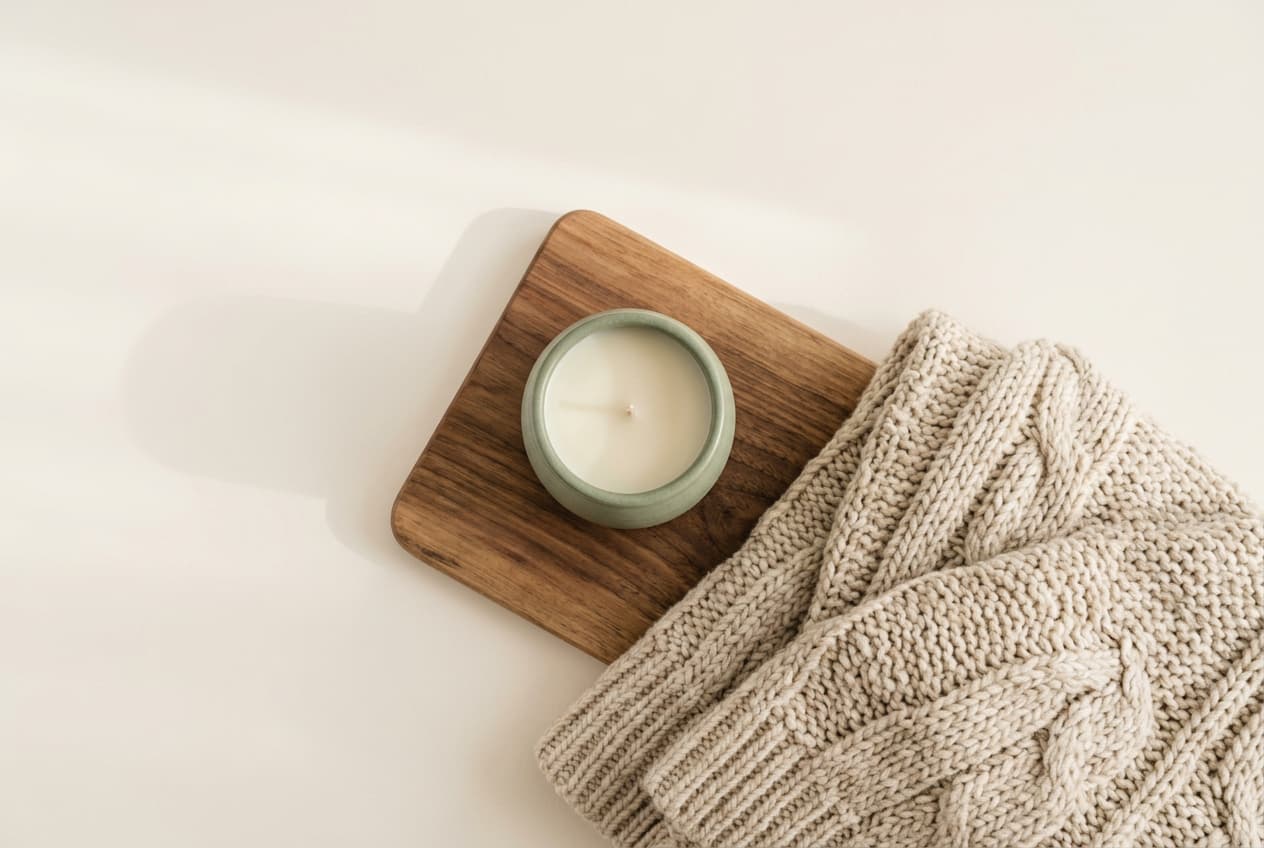 Home en living relatiegeschenken: geurkaars, serveerplank en plaid