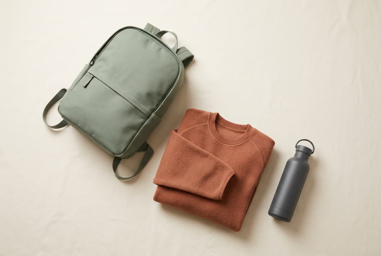 Outdoor relatiegeschenken: rugzak, fleece en drinkfles met logo